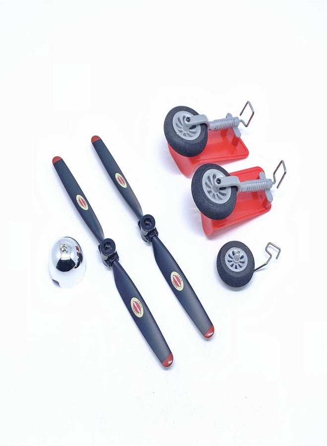KingVal Replacement Landing Gear Propeller Fairing RC Parts Combo Compatible with WLtoys XK A300 RC Airplane Glider (Red) - Image 1